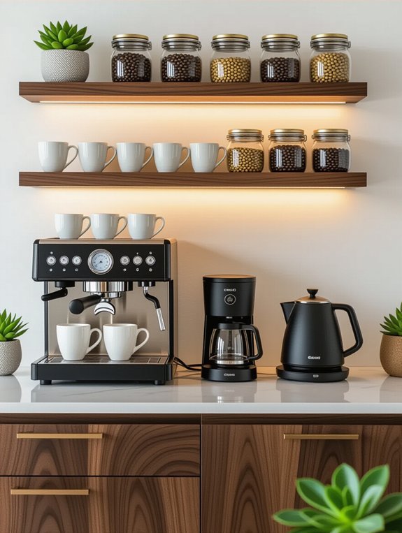 space saving coffee station