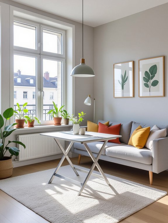 space saving dining table solution