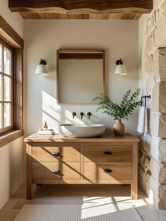 stone and wood harmony