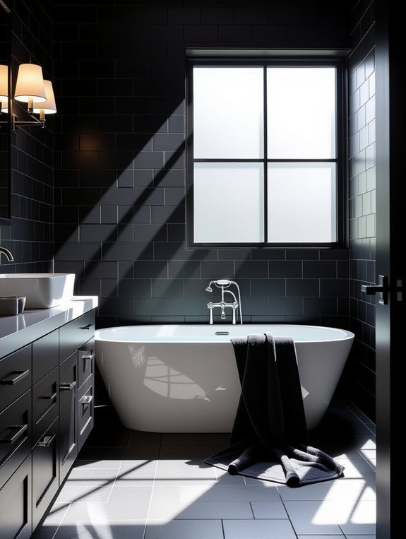 striking black and white
