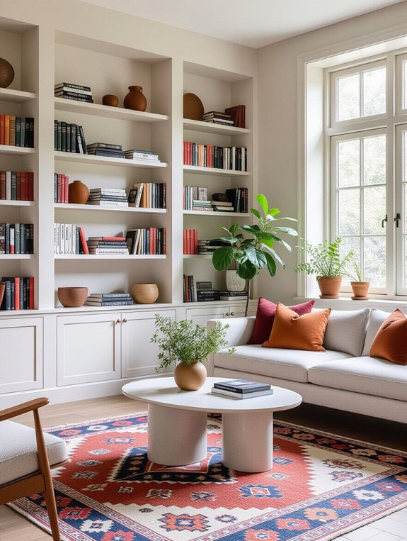 stylish and practical shelving
