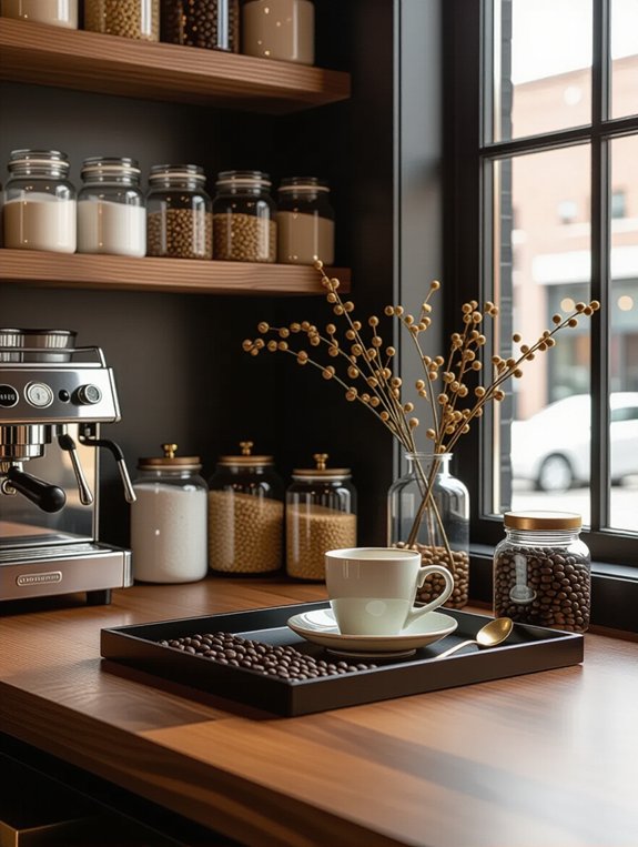 stylish coffee bar organization