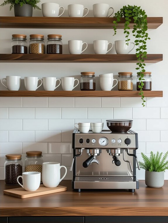 stylish coffee corner display
