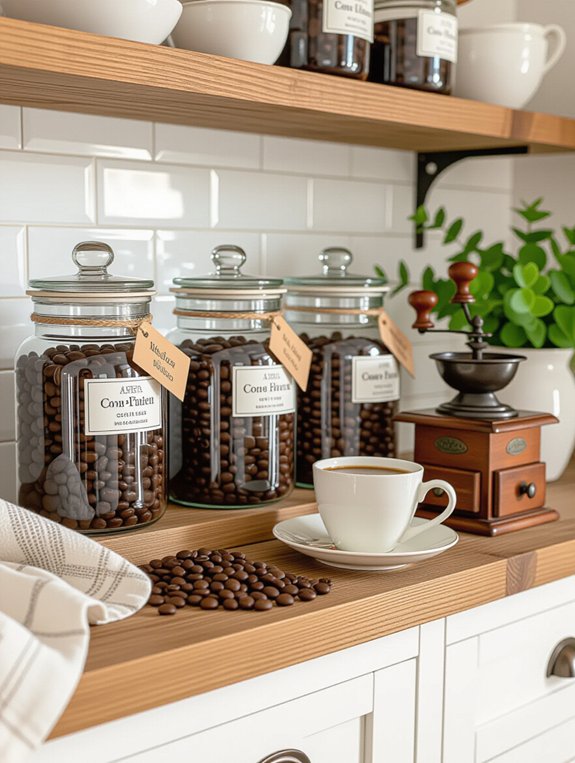stylish coffee storage jars