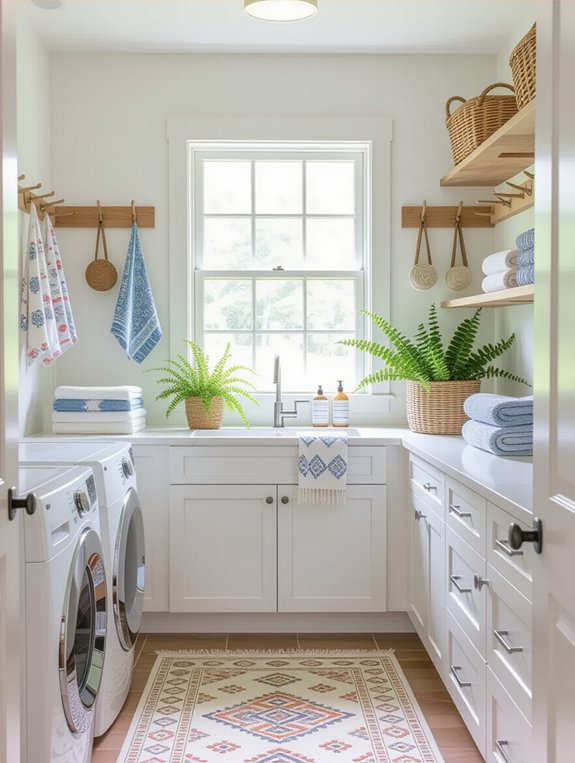 stylish hooks enhance organization