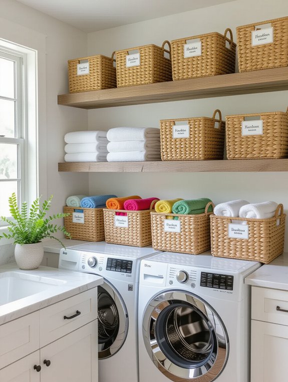 stylish laundry organization baskets