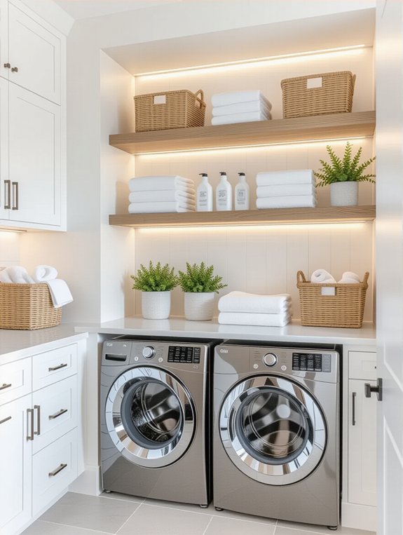 stylish open shelving organization
