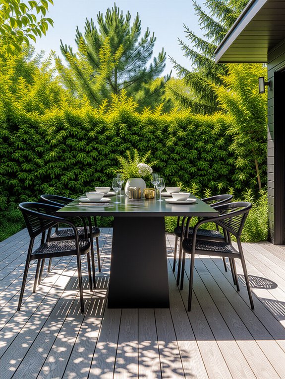 stylish outdoor dining table