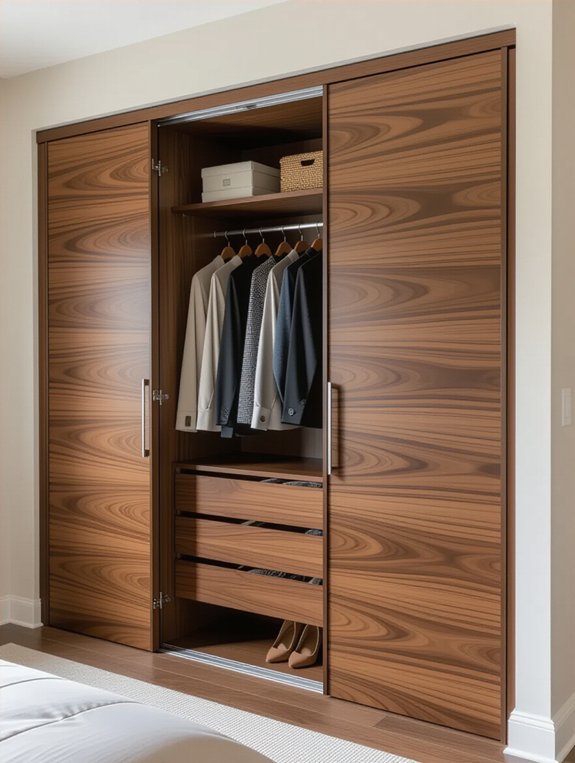stylish space saving wardrobe doors