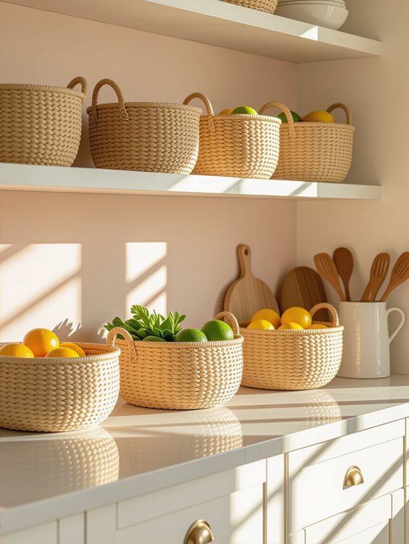 stylish storage enhances organization