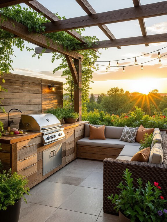 sustainable outdoor kitchen design