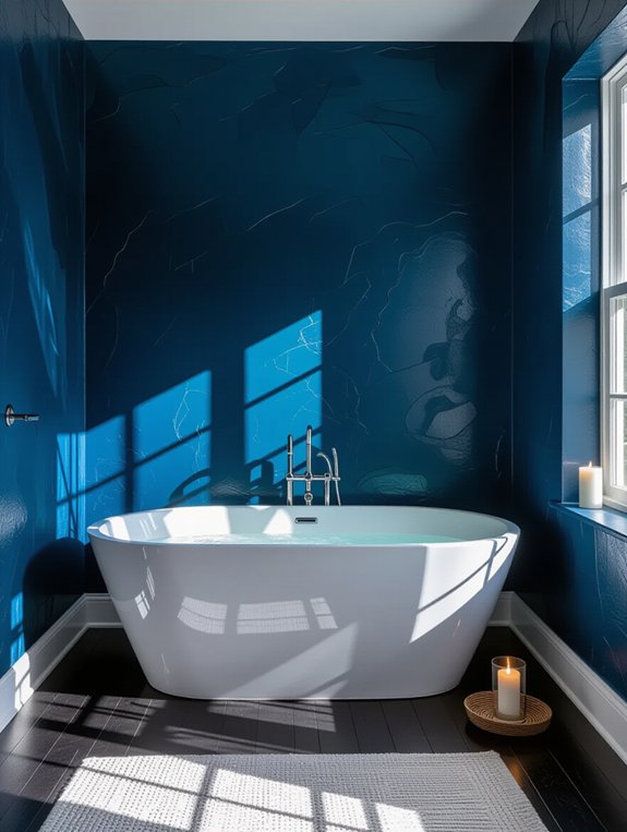 textured deep hued walls