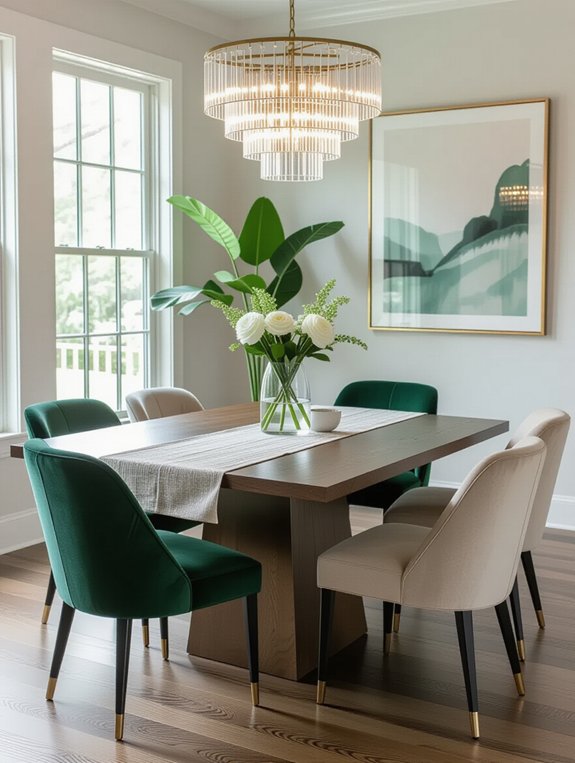 textured fabrics enhance dining
