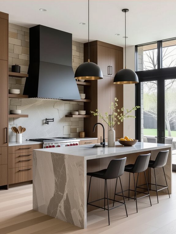 textured kitchen materials enhance design
