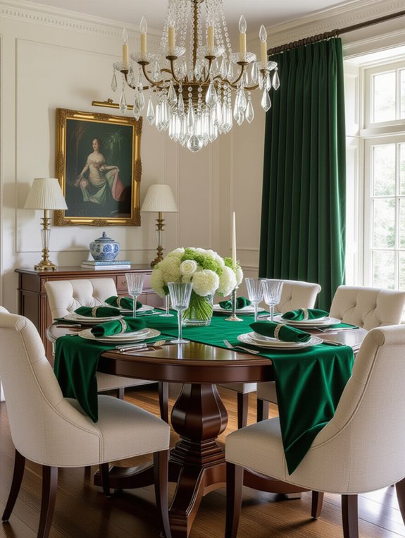 textured linens enhance dining