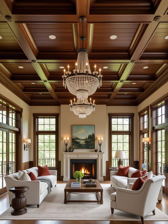 timeless elegance with coffered ceilings