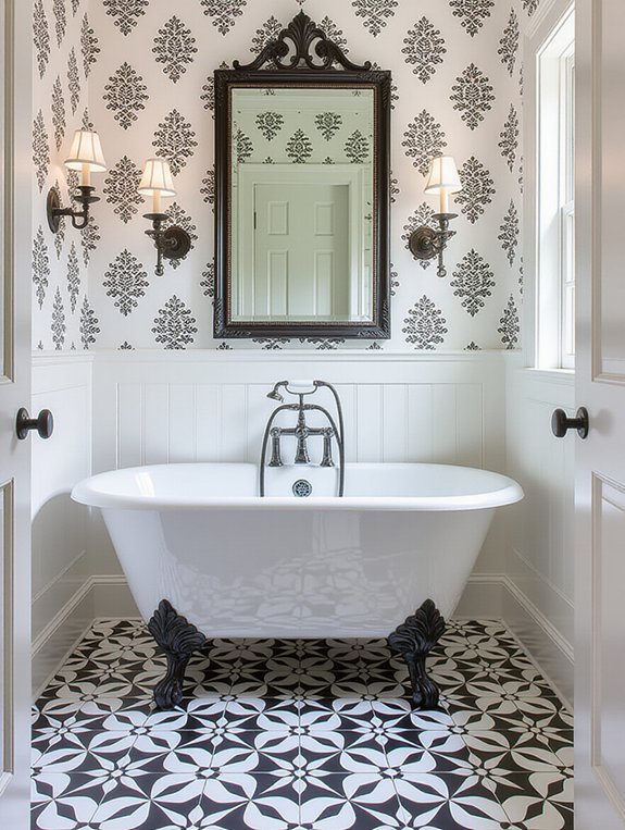timeless vintage bathroom patterns