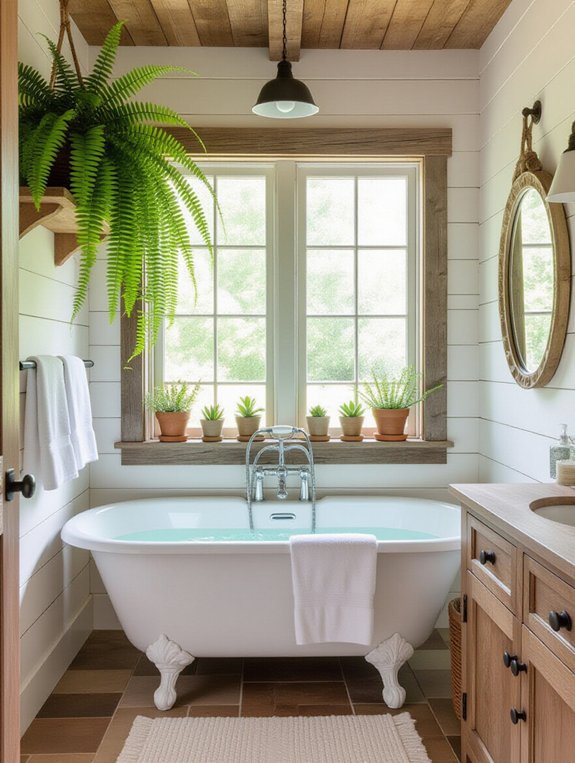 transform bathroom with plants