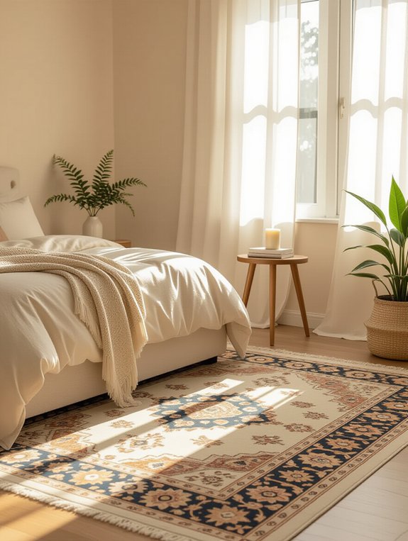 transform bedroom with rug