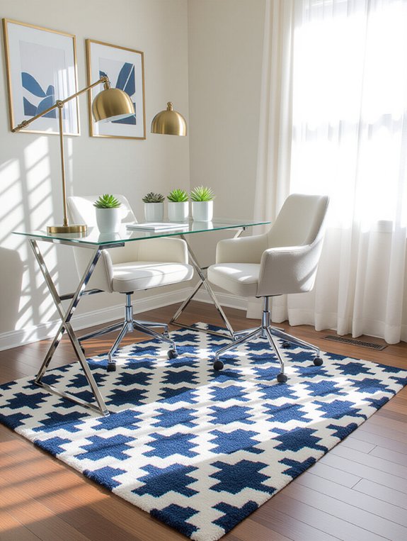 transform office with rug