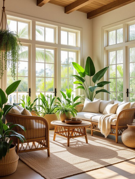 tropical oasis living room