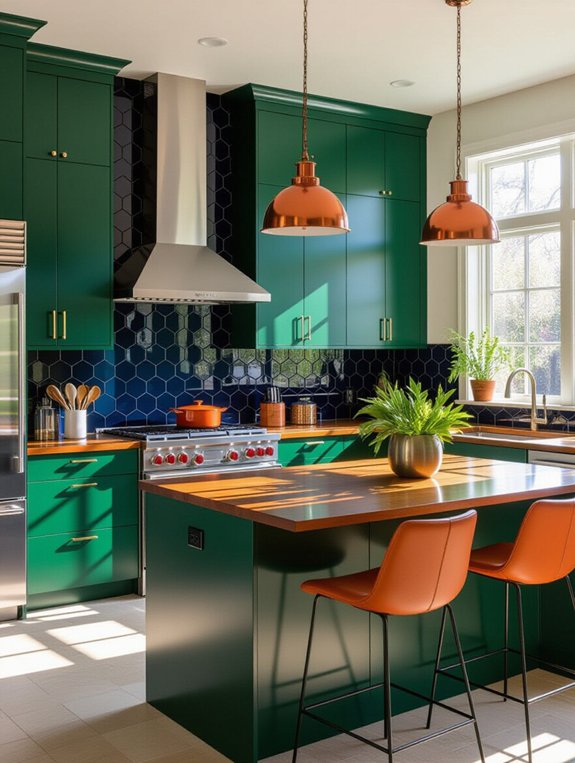 vibrant bold kitchen colors