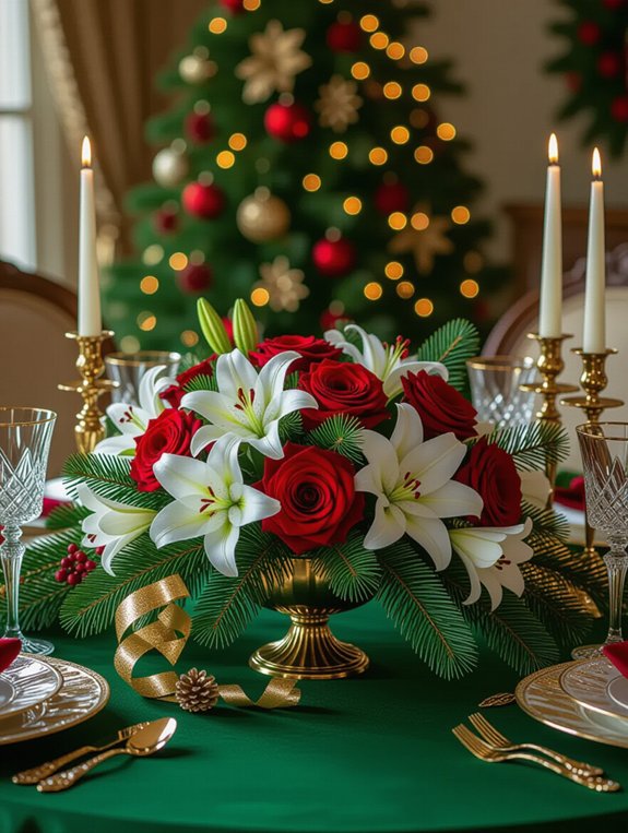 vibrant christmas floral arrangements