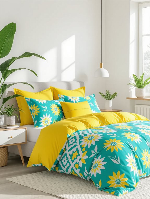 vibrant colorful bedding ideas