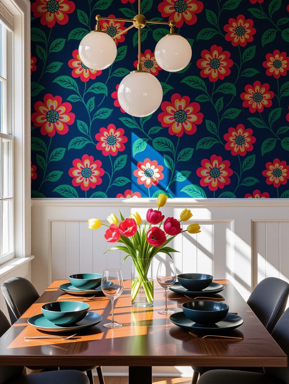 vibrant dining space transformation