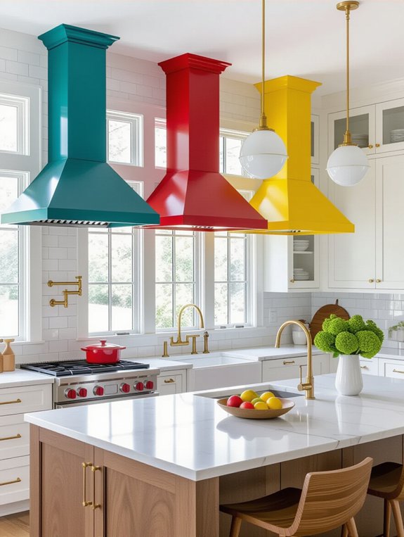 vibrant focal point kitchen