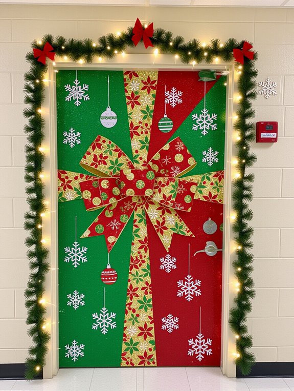 vibrant personalized holiday gift wrap