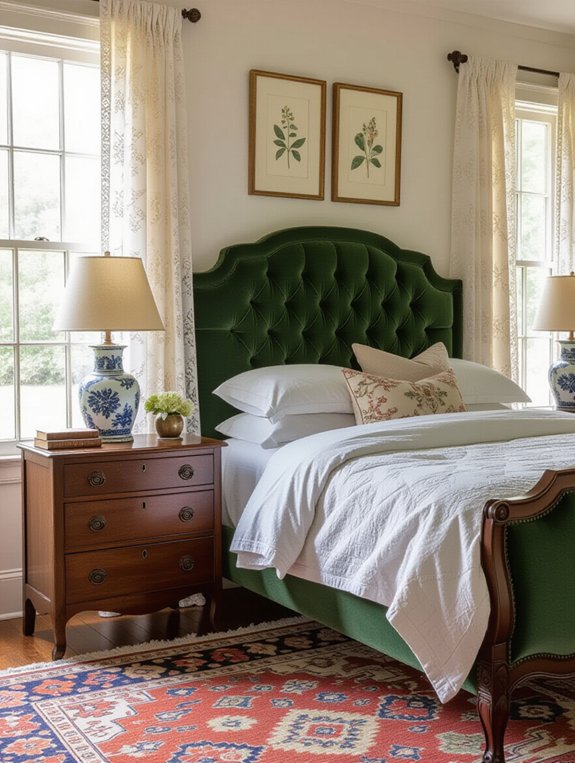vintage accents for coziness