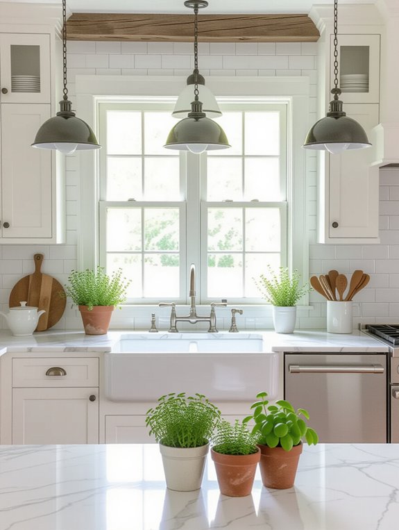vintage kitchen modern blend