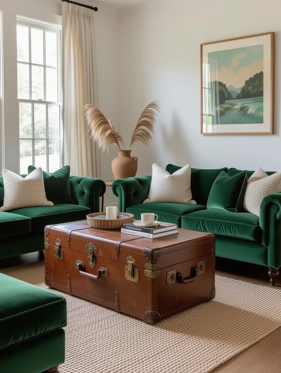 vintage trunk as centerpiece