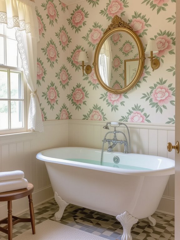 vintage wallpaper for bathrooms