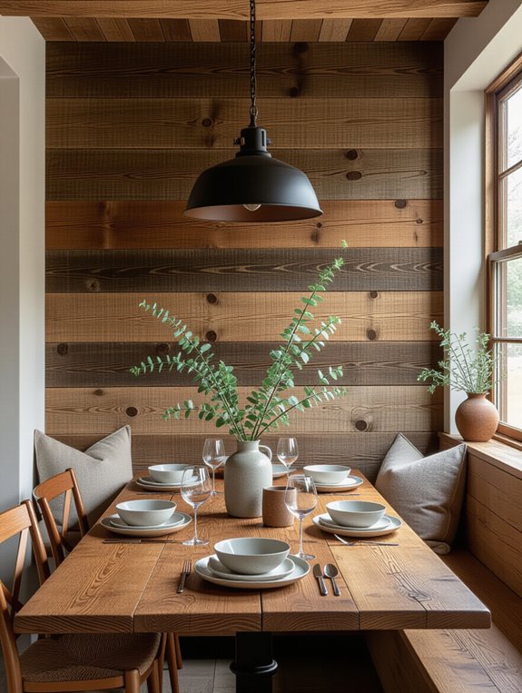 warm rustic wood panels