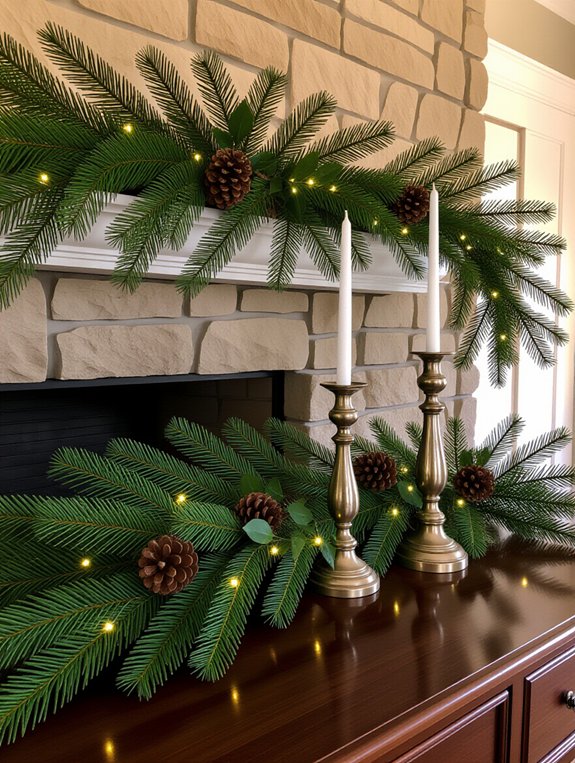warm winter greenery decor