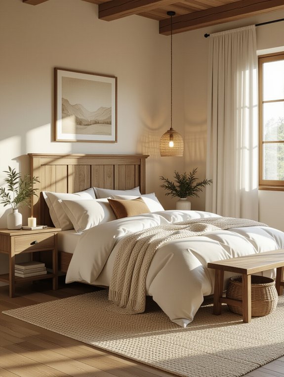 warm wood furniture accents