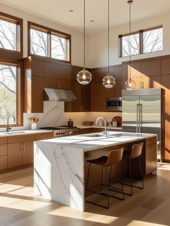 warm wood kitchen elegance