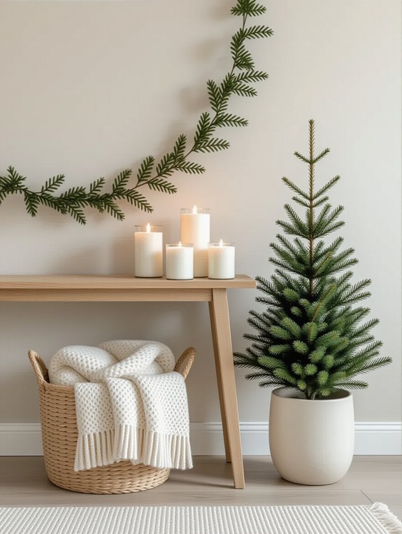 welcoming holiday entryway decor