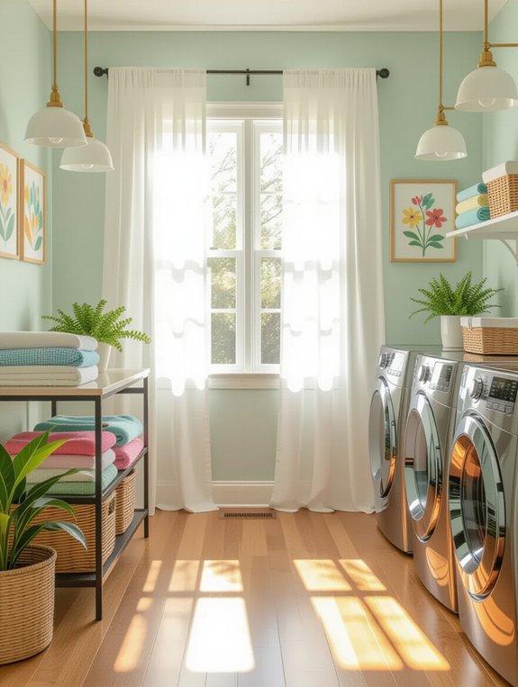 welcoming laundry room lighting