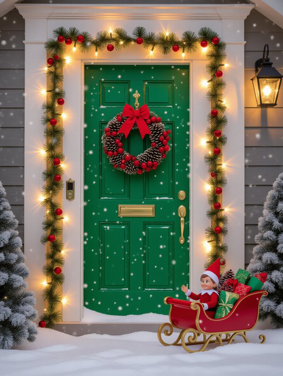 whimsical holiday elf sign