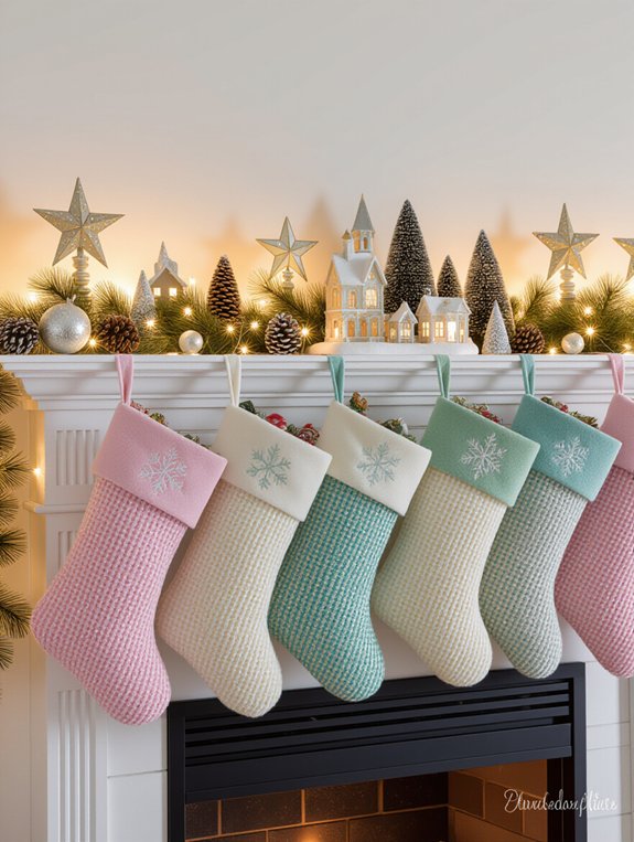 whimsical holiday mantel decor
