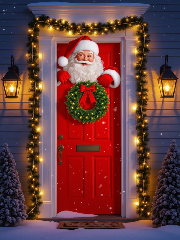 whimsical santa claus entrance