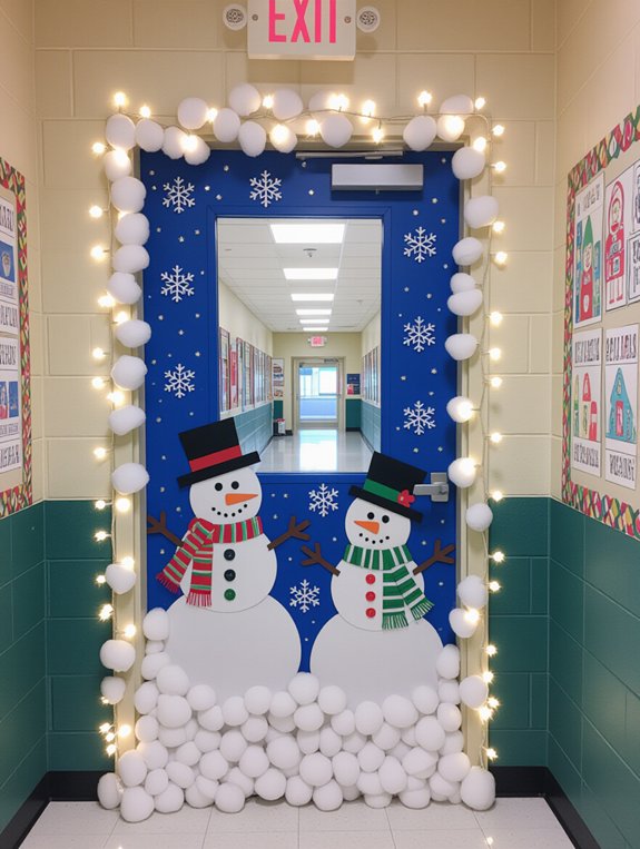 whimsical snowman family decor