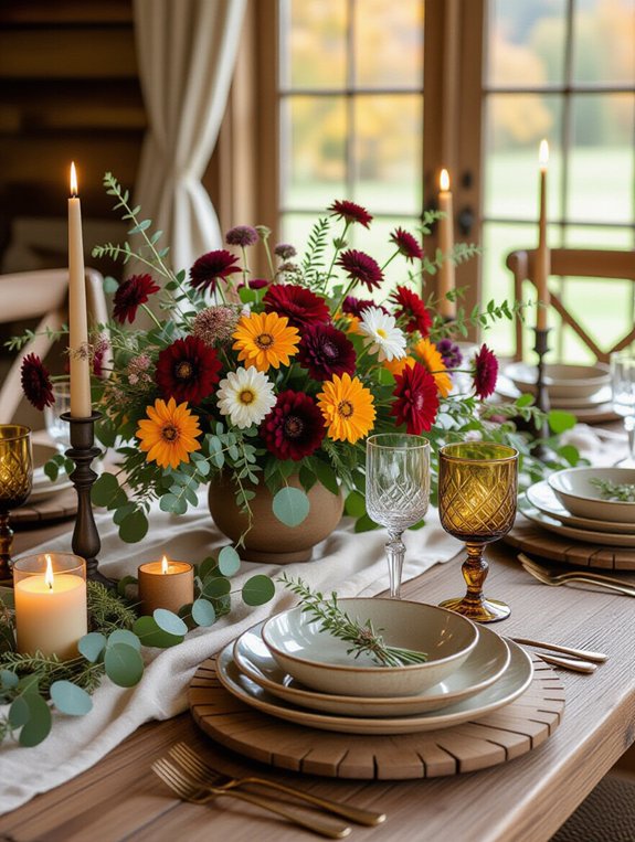 wildflower table arrangements ideas