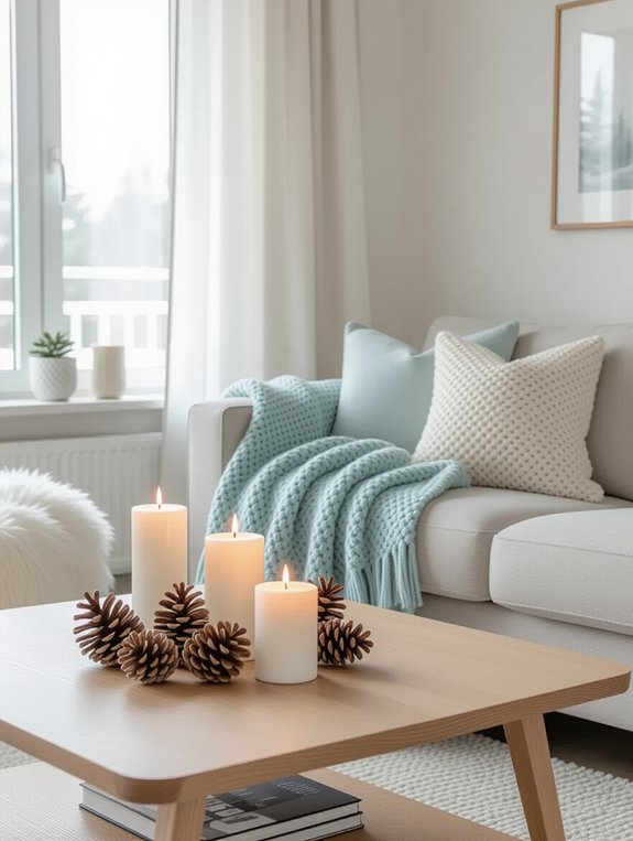 winter themed decor transformation