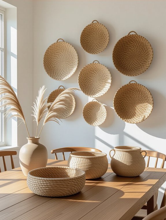 woven baskets for decor