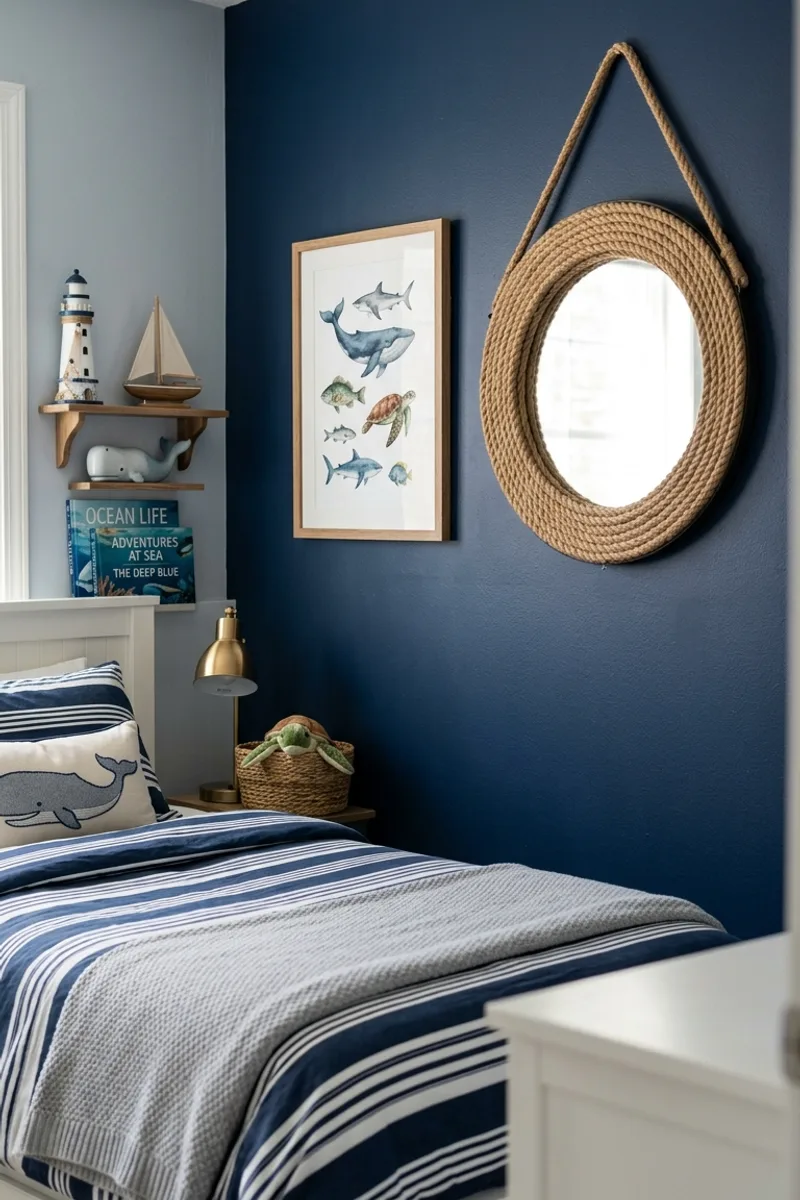 Blue Wall with Ocean Theme