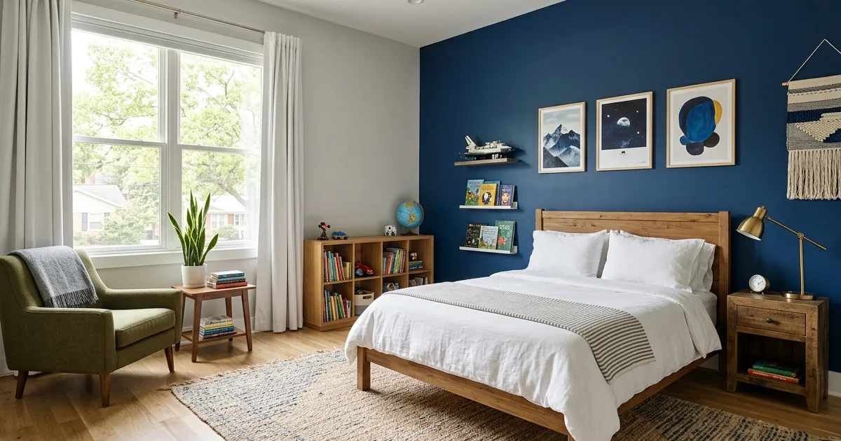21 Boys' Rooms With a Blue Accent Wall That Just Hit Different